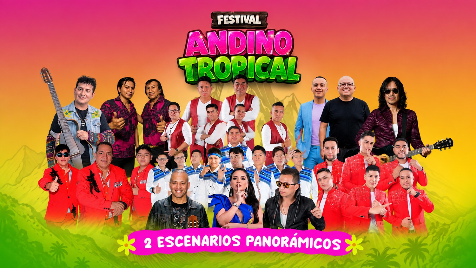 El Festival Andino Tropical reunirá a grandes exponentes de la música andina y tropical para celebrar el Día Mundial del Folclore en el Coliseo Dibós